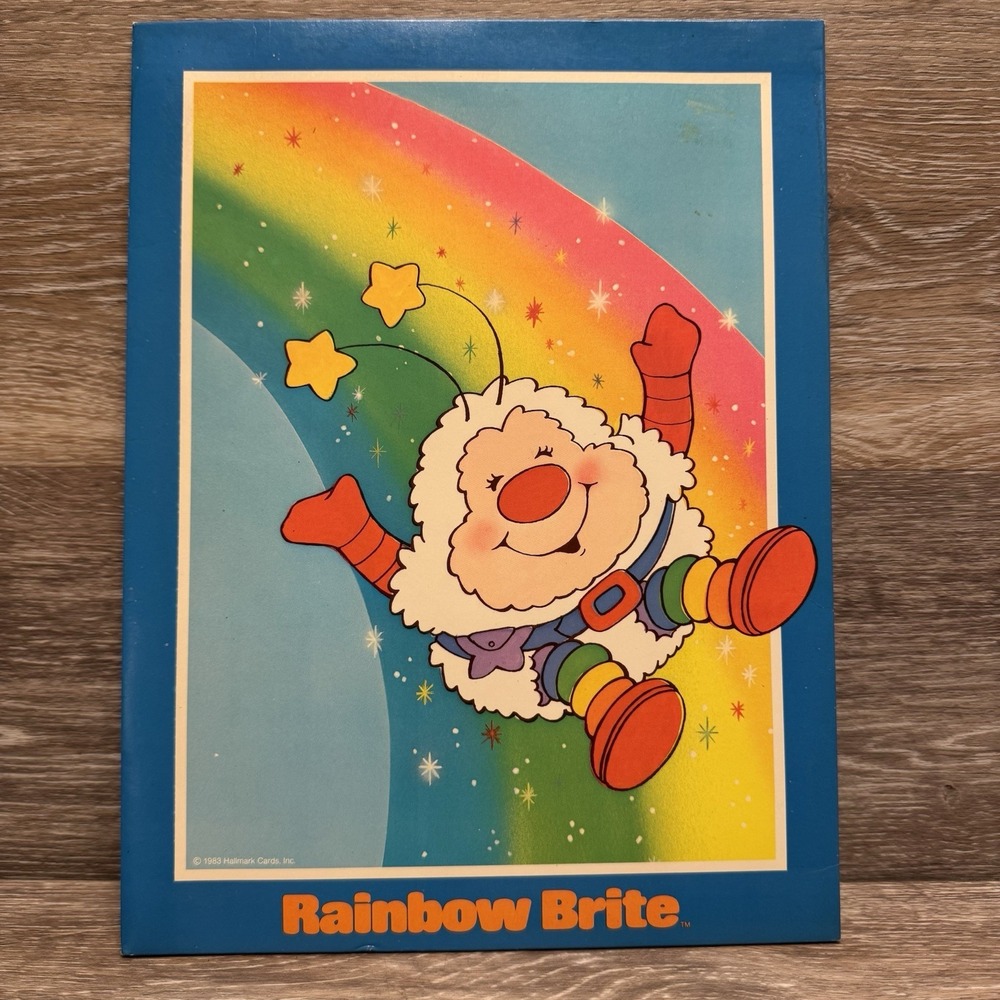 Vintage Hallmark Mead 1983 RAINBOW BRITE Twink 2 Pocket Portfolio folder